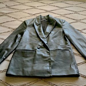 Zara faux leather blazer
